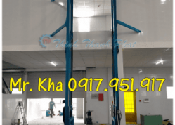 NGHIỆM THU, BÀN GIAO THANG NÂNG HÀNG THỦY LỰC 4 TRỤ TẠI BẾN TRE
