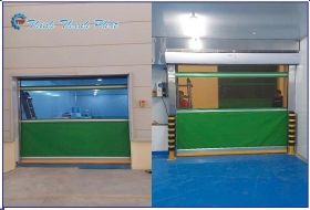 CỬA CUỐN NHANH MÀU XANH LÁ CÂY